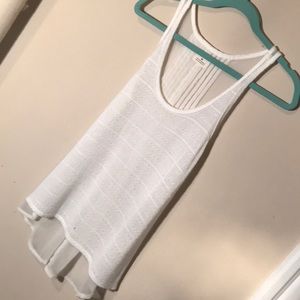 Cream sheer-backed tank